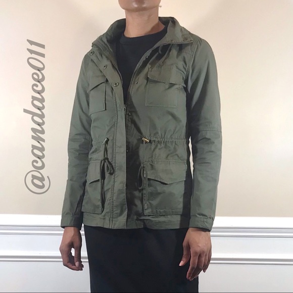 Olive Utility Hoodie Jacket - Picture 4 of 7